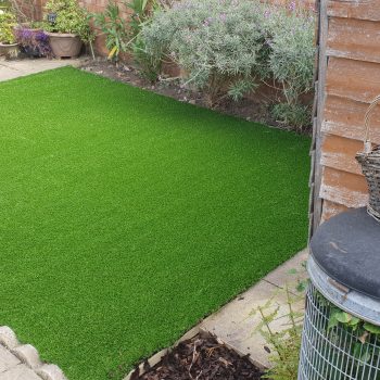 Small patch of artificial grass
